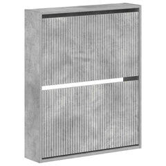 vidaXL Wall-Mounted Shoe Cabinet ARNHEM 71 x 17 x 86 cm Concrete Grey 2