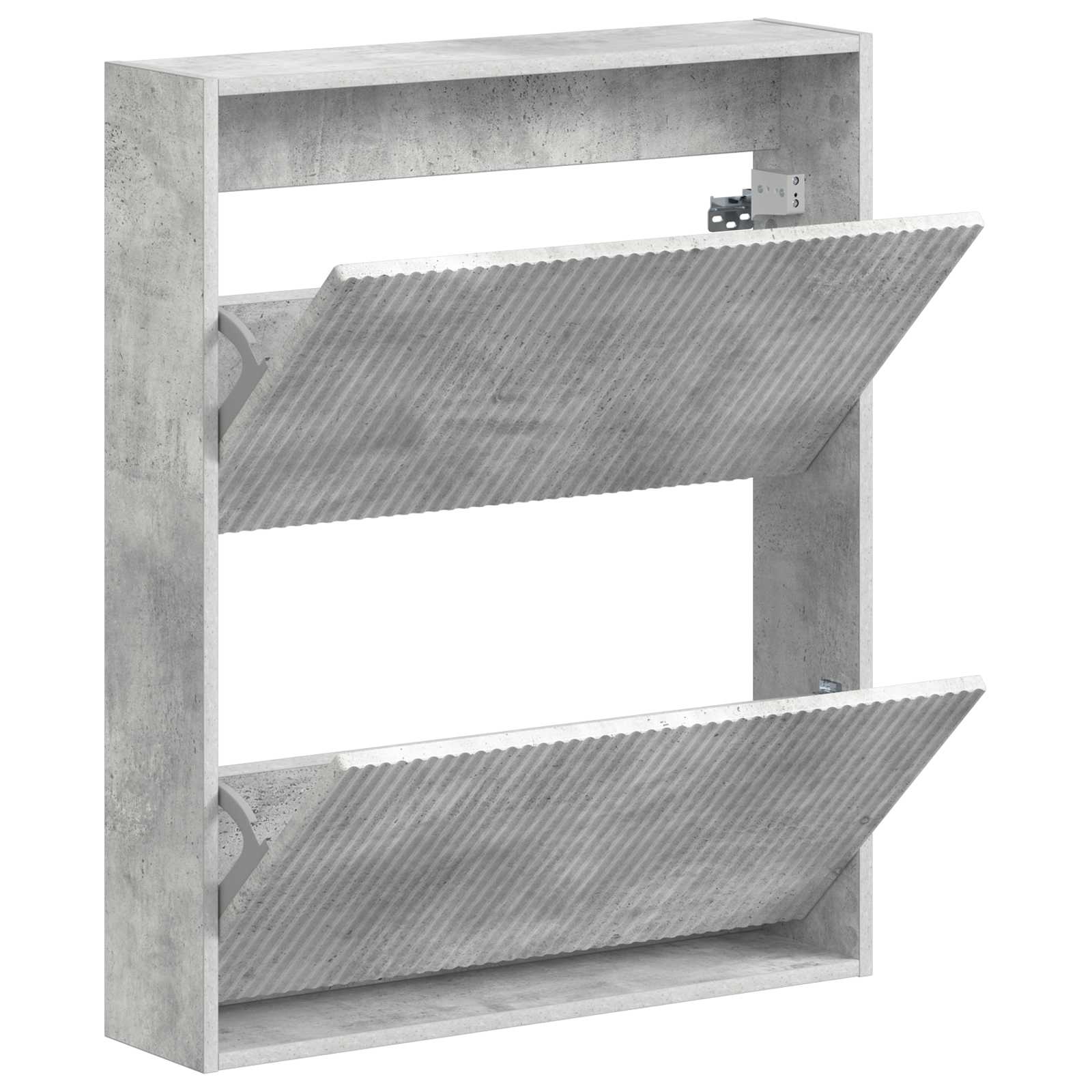 vidaXL Wall-Mounted Shoe Cabinet ARNHEM 71 x 17 x 86 cm Concrete Grey 3