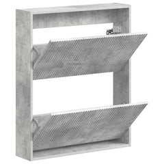vidaXL Wall-Mounted Shoe Cabinet ARNHEM 71 x 17 x 86 cm Concrete Grey 3