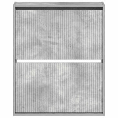 vidaXL Wall-Mounted Shoe Cabinet ARNHEM 71 x 17 x 86 cm Concrete Grey 4