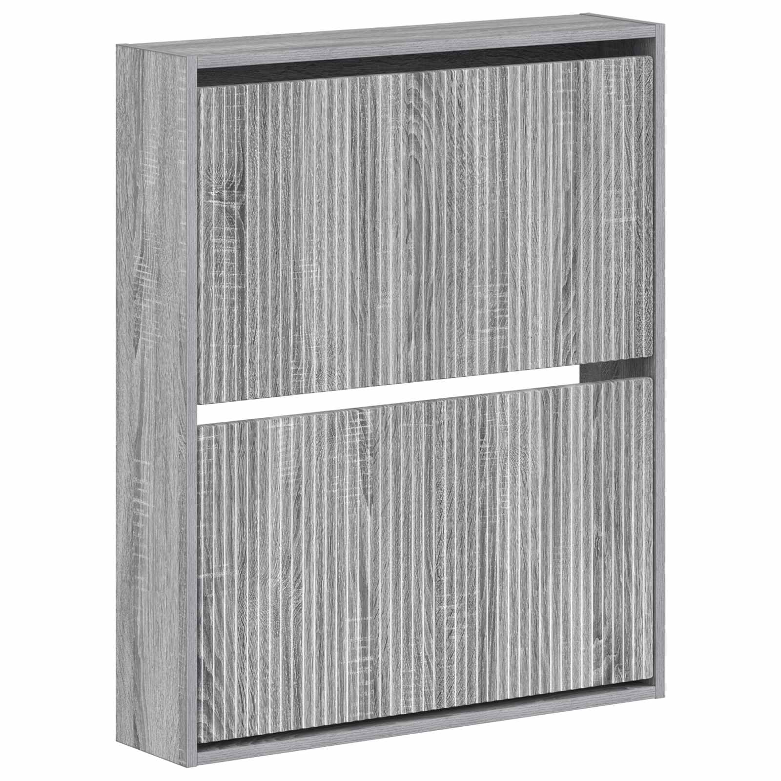 vidaXL Wall-Mounted Shoe Cabinet ARNHEM 71 x 17 x 86 cm Grey Sonoma 2
