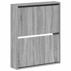 vidaXL Wall-Mounted Shoe Cabinet ARNHEM 71 x 17 x 86 cm Grey Sonoma 2