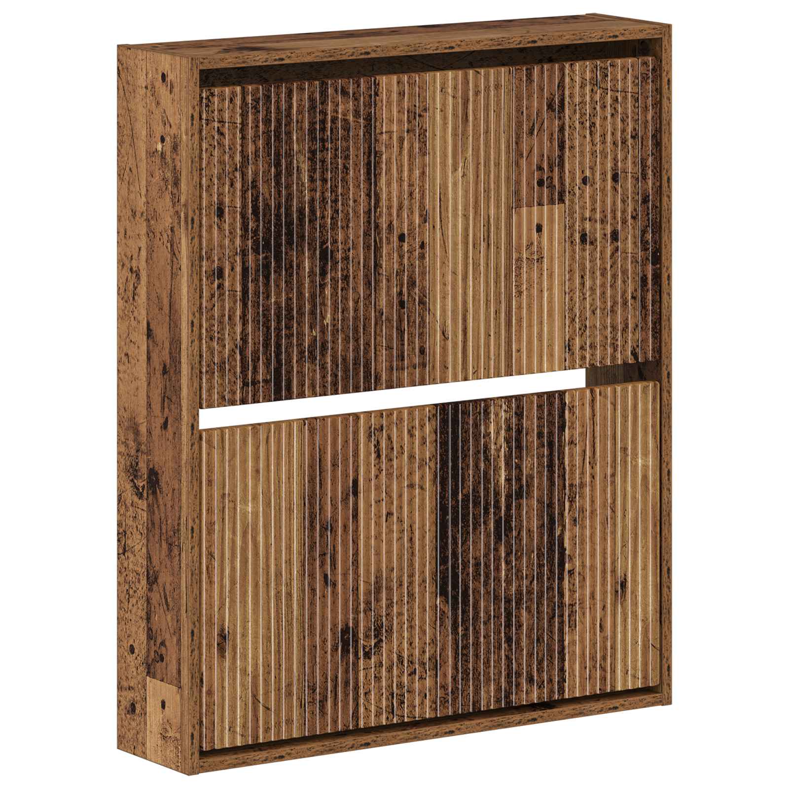 vidaXL Wall-Mounted Shoe Cabinet ARNHEM 71 x 17 x 86 cm Old Wood 2