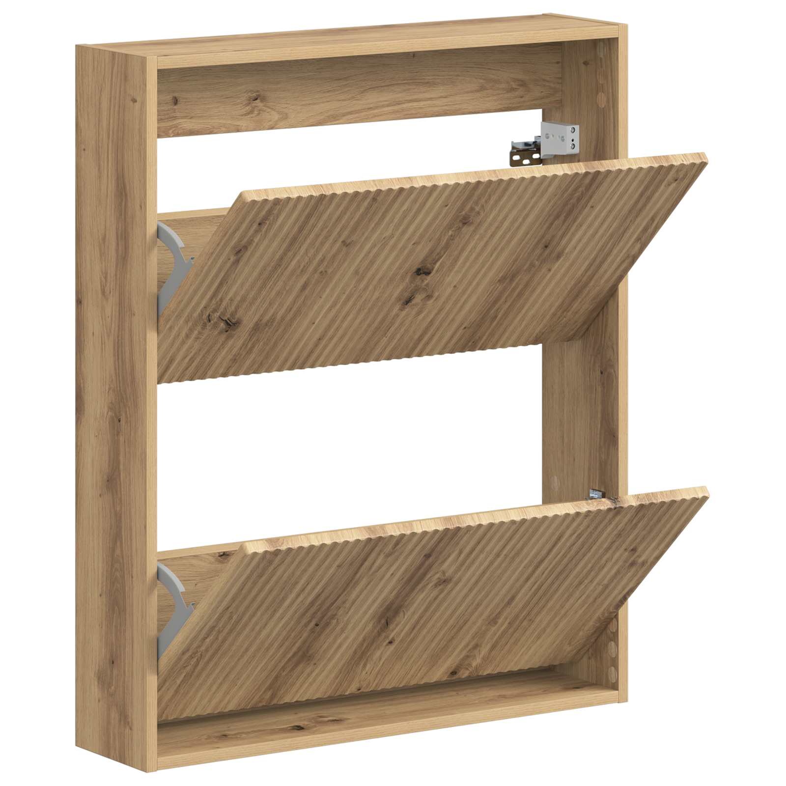 vidaXL Wall-Mounted Shoe Cabinet ARNHEM 71 x 17 x 86 cm Artisan Oak 3