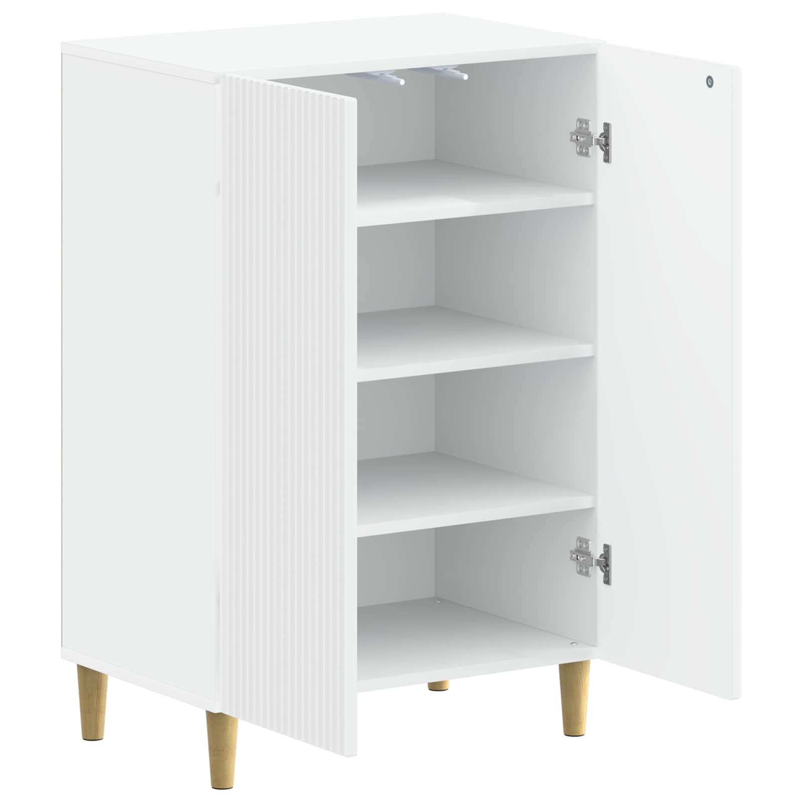 vidaXL Shoe Cabinet ARNHEM 59.5 x 39.5 x 90 cm Engineered Wood White 3