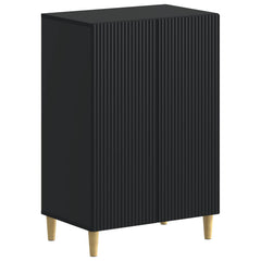 vidaXL Shoe Cabinet ARNHEM 59.5 x 39.5 x 90 cm Engineered Wood Black 2