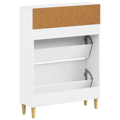 vidaXL Shoe Cabinet ARNHEM 78 x 24 x 103 cm Engineered Wood White 6