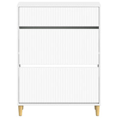 vidaXL Shoe Cabinet ARNHEM 78 x 24 x 103 cm Engineered Wood White 4