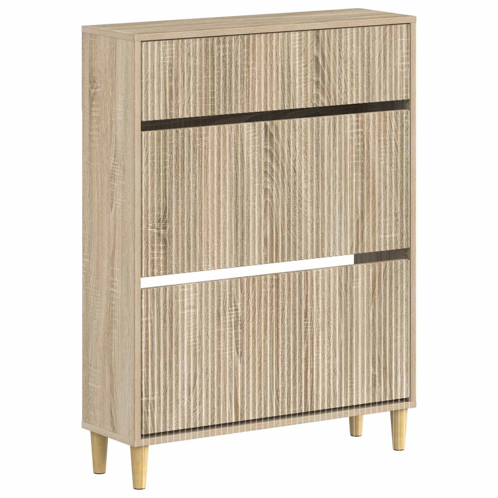 vidaXL Shoe Cabinet ARNHEM 78 x 24 x 103 cm Engineered Wood Sonoma Oak 2