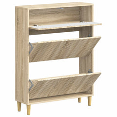 vidaXL Shoe Cabinet ARNHEM 78 x 24 x 103 cm Engineered Wood Sonoma Oak 3