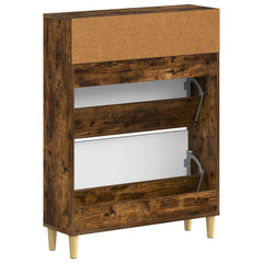 vidaXL Shoe Cabinet ARNHEM 78 x 24 x 103 cm Engineered Wood Smoked Oak 6