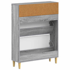 vidaXL Shoe Cabinet ARNHEM 78 x 24 x 103 cm Engineered Wood 6
