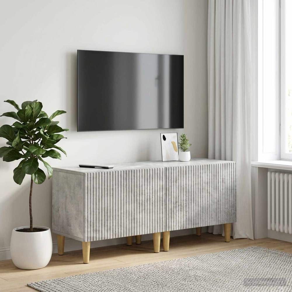 TV Cabinet Engineered Wood Concrete grey
