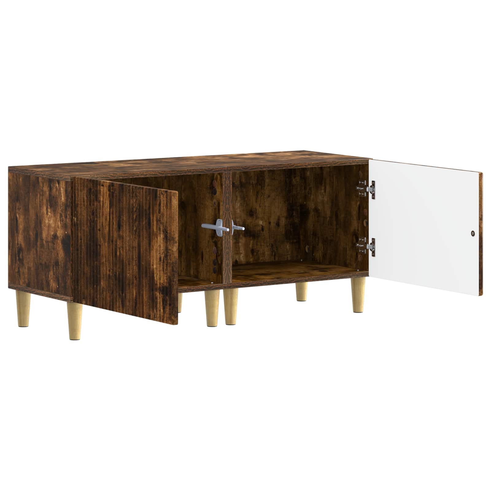vidaXL TV Cabinet Smoked Oak Engineered Wood 3