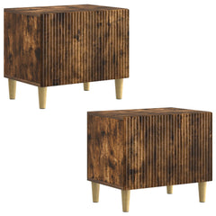 vidaXL TV Cabinet Smoked Oak Engineered Wood 4