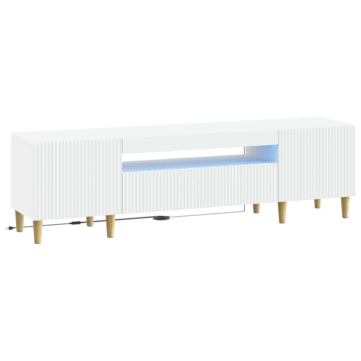 LED TV Cabinet ARNHEM 153 x 35 x 43 cm White