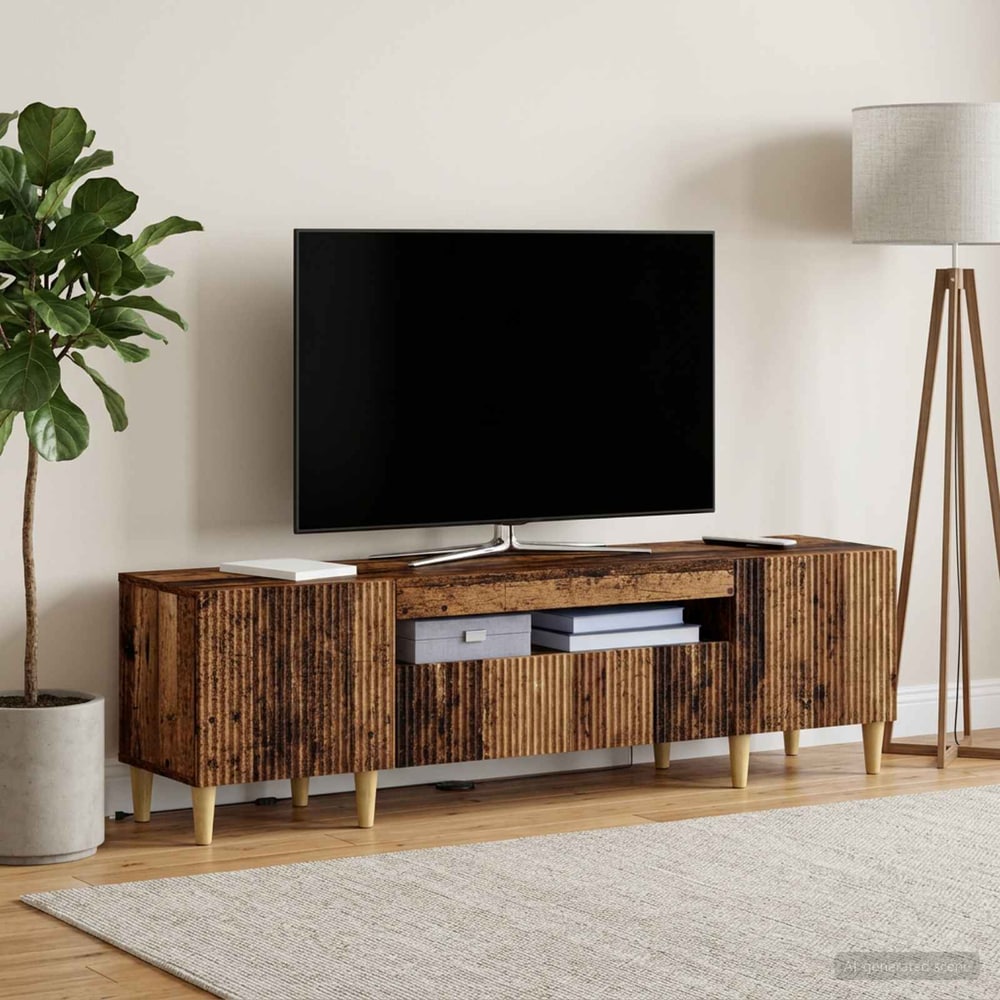 LED TV Cabinet ARNHEM 153 x 35 x 43 cm Old wood