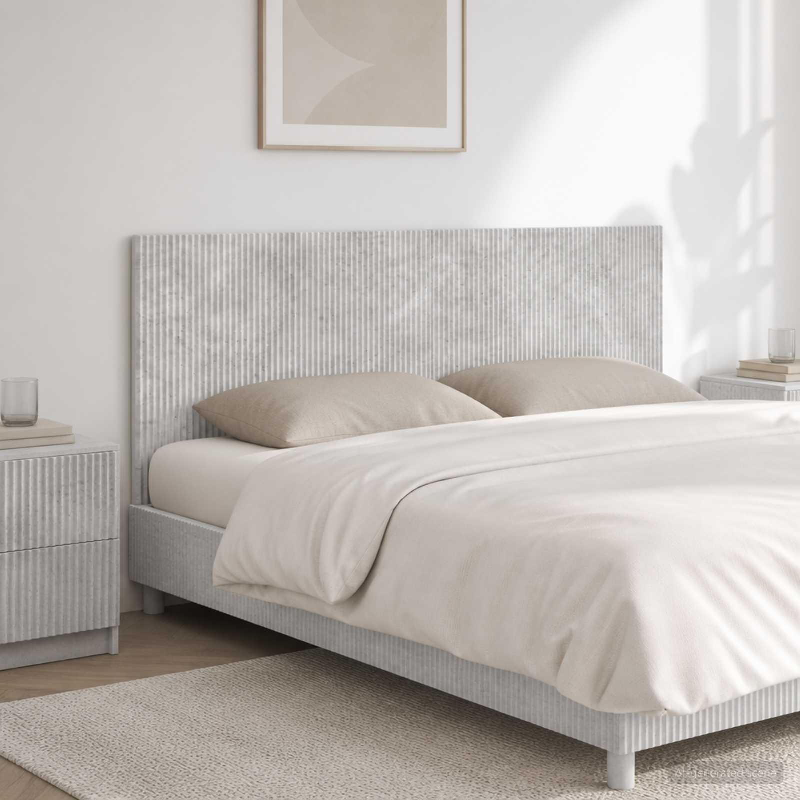 vidaXL Wall-Mounted Headboard ARNHEM Concrete Grey Engineered Wood 1
