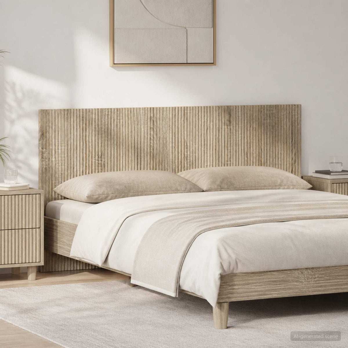 vidaXL Wall-Mounted Headboard ARNHEM Engineered Wood Width 140 cm