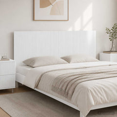 vidaXL Wall-Mounted Headboard ARNHEM High Gloss White Engineered Wood 1