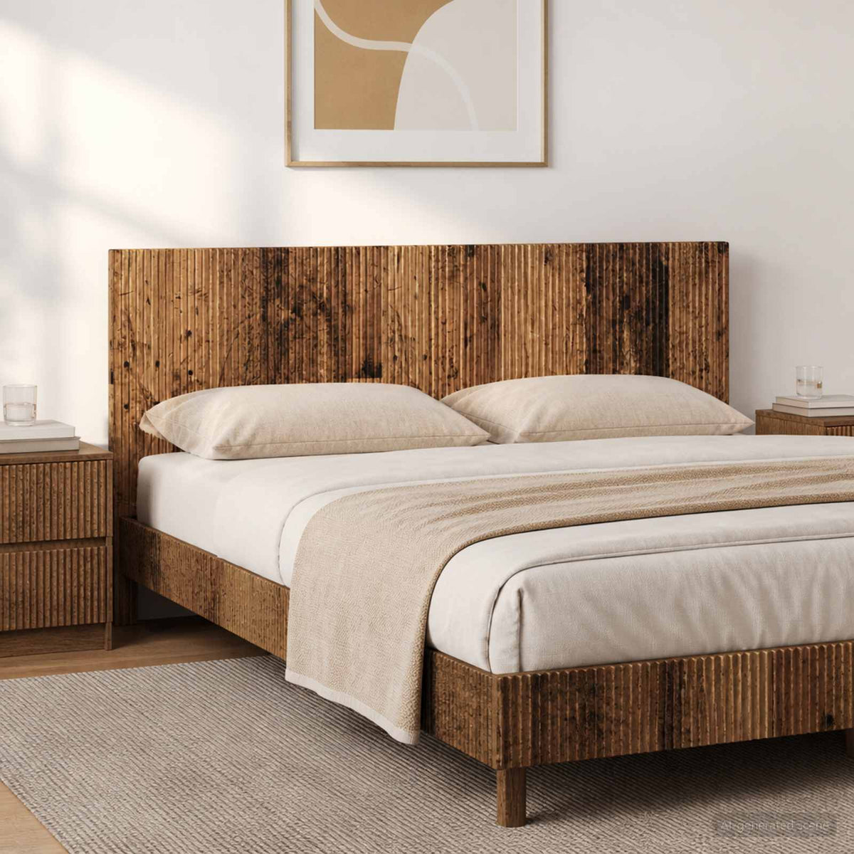 vidaXL Wall-Mounted Headboard ARNHEM Engineered Wood Width 140 cm