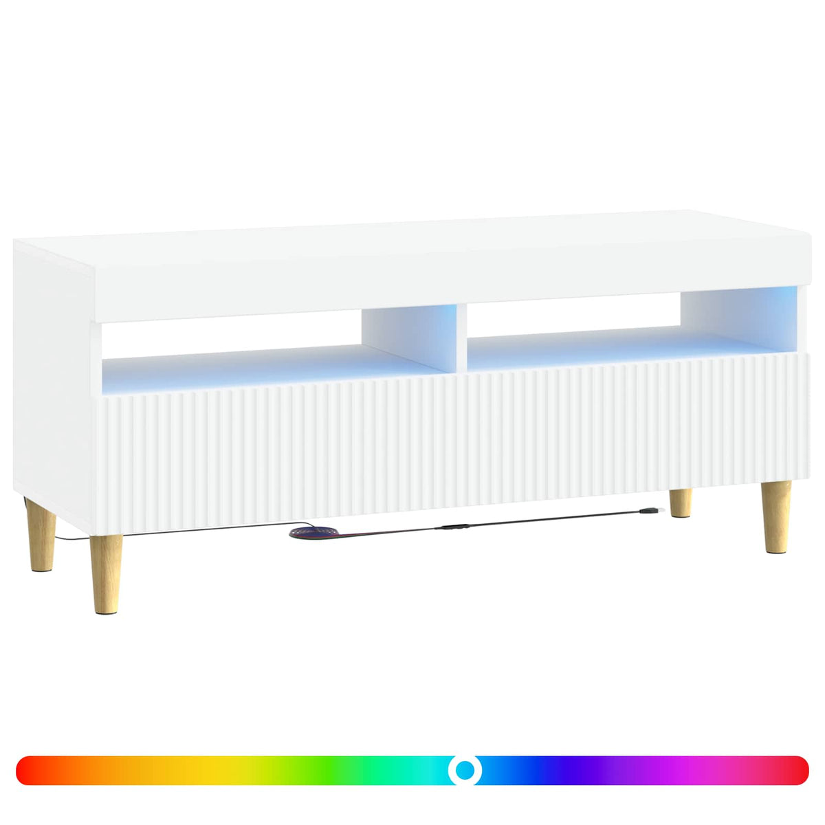 LED TV Cabinet ARNHEM 100 x 35 x 43 cm White