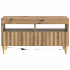vidaXL LED TV Cabinet Artisan Oak Engineered Wood 6