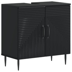 vidaXL Bathroom Sink Cabinet HAARLEM Black 59.5 x 31.5x 59 cm 2