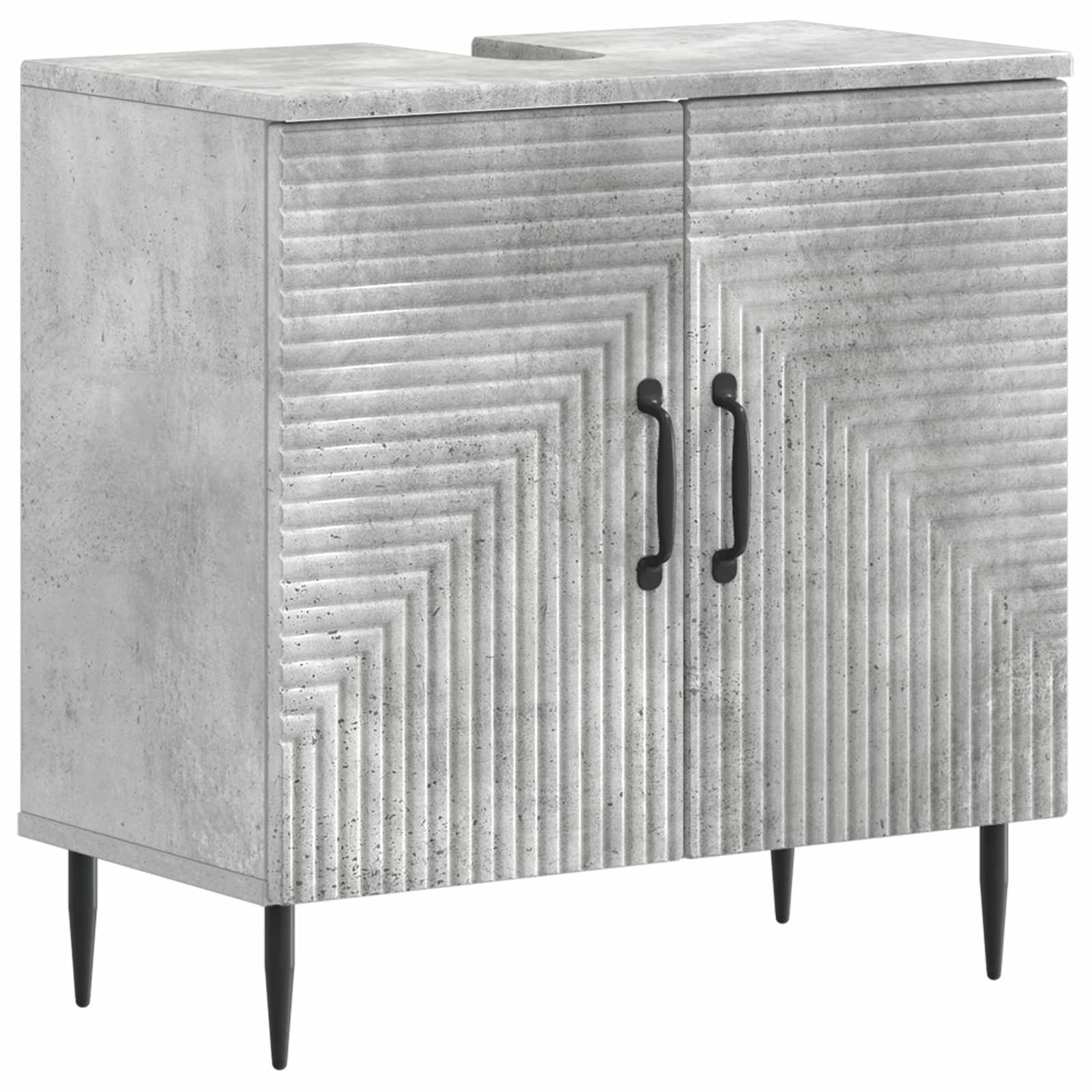 vidaXL Bathroom Sink Cabinet HAARLEM Concrete Grey 59.5 x 31.5x 59 cm 2