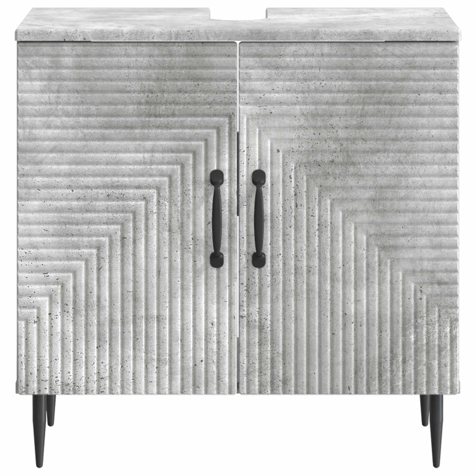 vidaXL Bathroom Sink Cabinet HAARLEM Concrete Grey 59.5 x 31.5x 59 cm 4