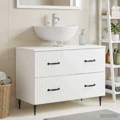 Bathroom Sink Cabinet HAARLEM 82 x 41x 58.5 cm White