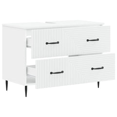 Bathroom Sink Cabinet HAARLEM 82 x 41x 58.5 cm White