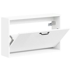 Wall-Mounted Shoe Cabinet HAARLEM 71 x 17 x 43 cm White