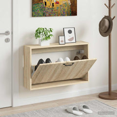 Wall-Mounted Shoe Cabinet HAARLEM 71 x 17 x 43 cm Sonoma oak