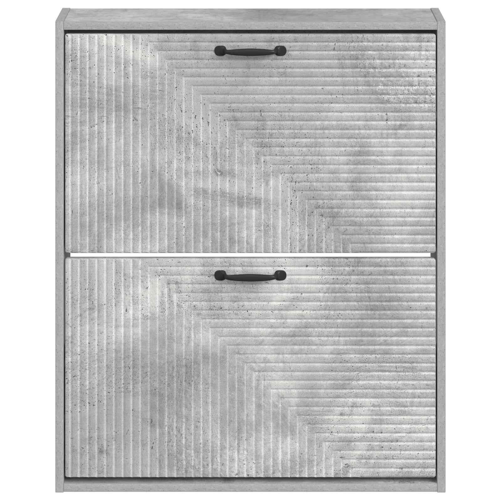 vidaXL Wall-Mounted Shoe Cabinet HAARLEM 71 x 17 x 86 cm Concrete Grey 4