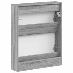vidaXL Wall-Mounted Shoe Cabinet HAARLEM 71 x 17 x 86 cm Grey Sonoma 6