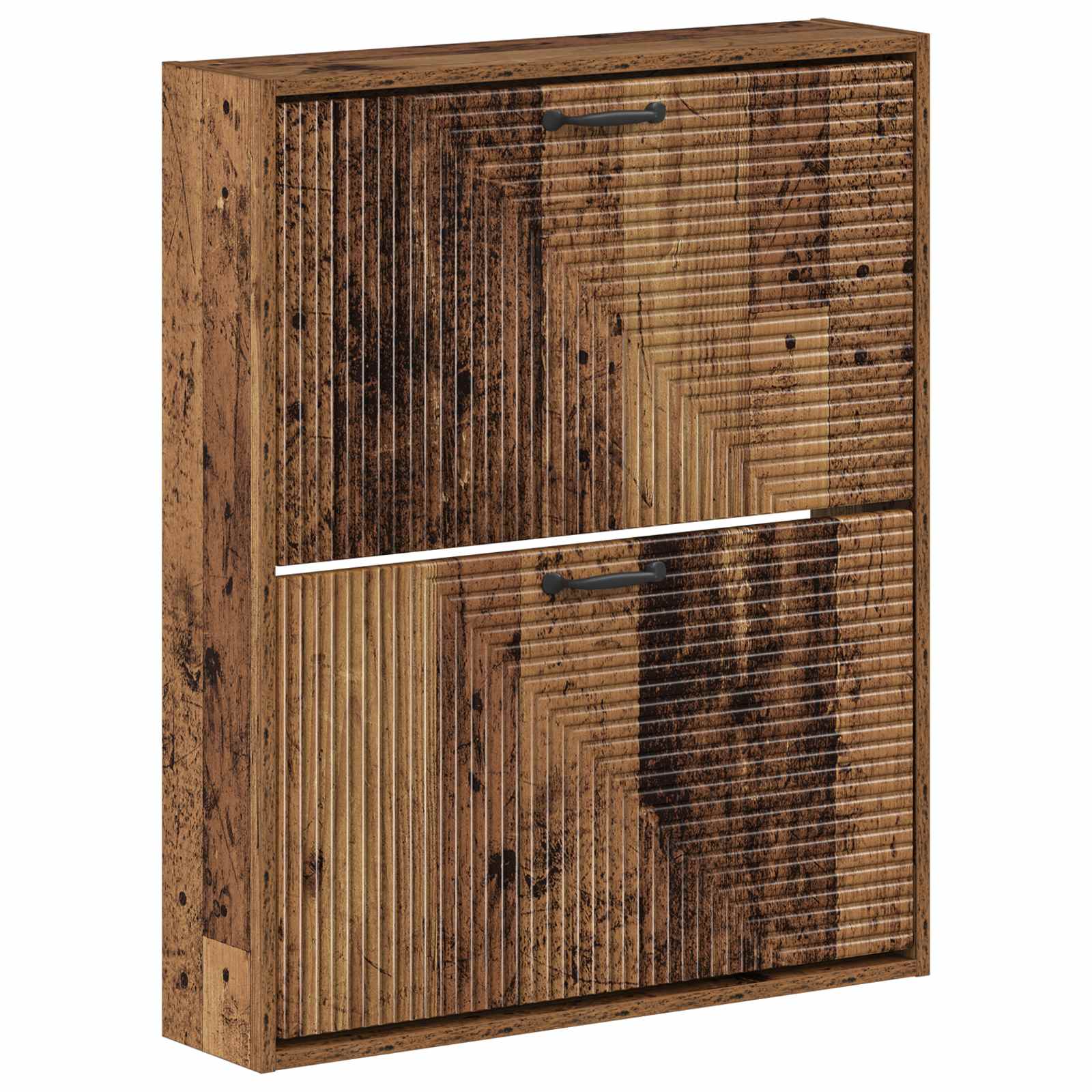 vidaXL Wall-Mounted Shoe Cabinet HAARLEM 71 x 17 x 86 cm Old Wood 2