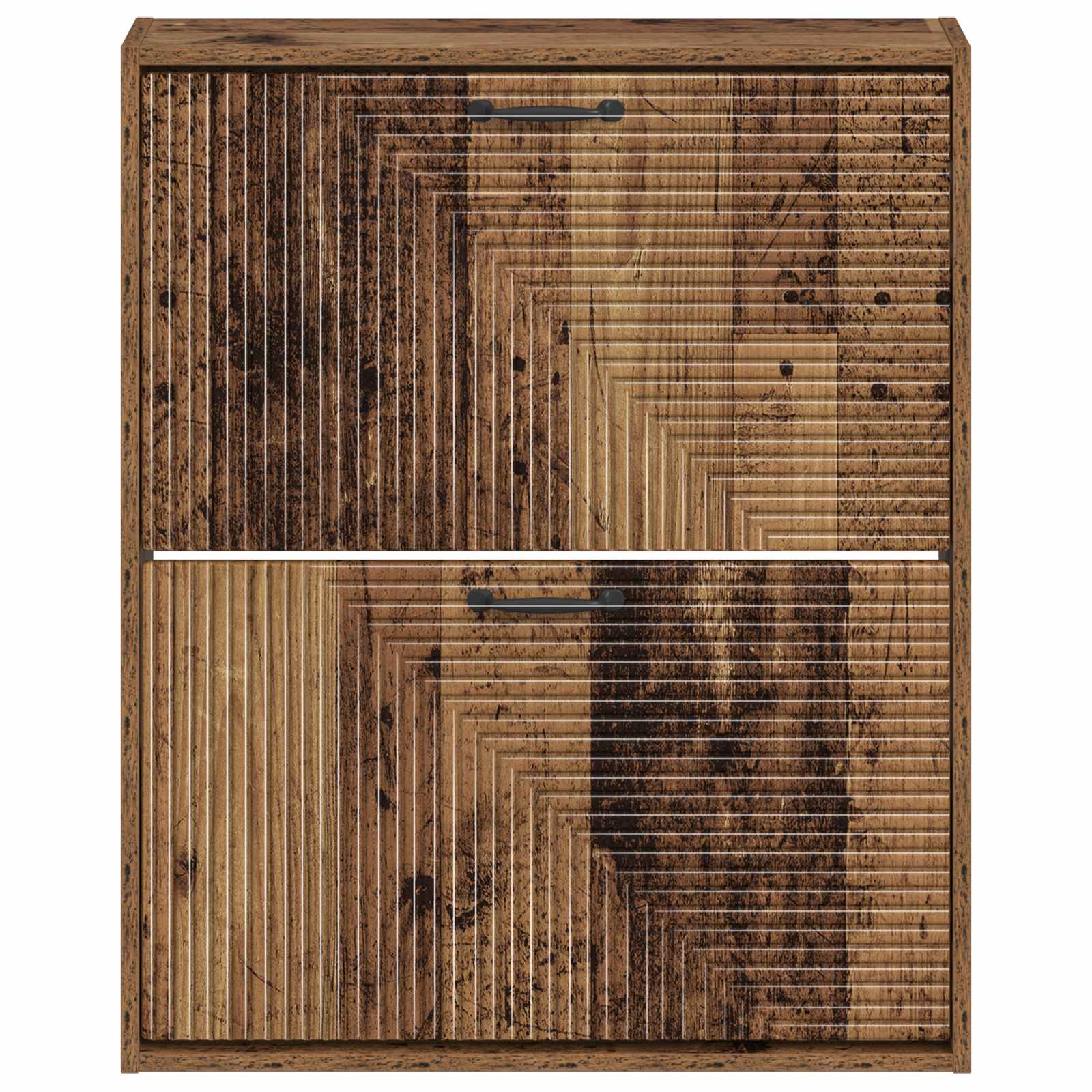 vidaXL Wall-Mounted Shoe Cabinet HAARLEM 71 x 17 x 86 cm Old Wood 4