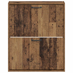 vidaXL Wall-Mounted Shoe Cabinet HAARLEM 71 x 17 x 86 cm Old Wood 4