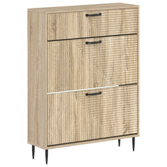 vidaXL Shoe Cabinet HAARLEM 78 x 24 x 103 cm Engineered Wood 2