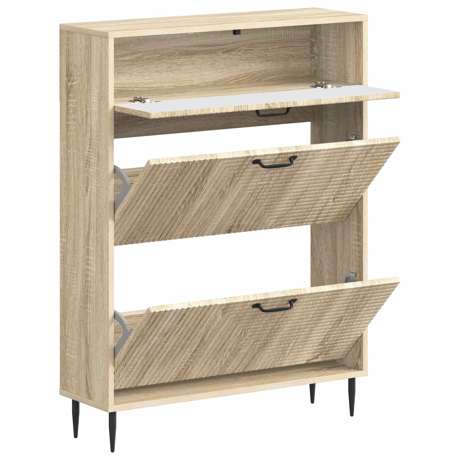 vidaXL Shoe Cabinet HAARLEM 78 x 24 x 103 cm Engineered Wood 3