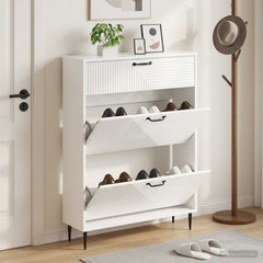vidaXL Shoe Cabinet HAARLEM 78 x 24 x 103 cm Engineered Wood 1