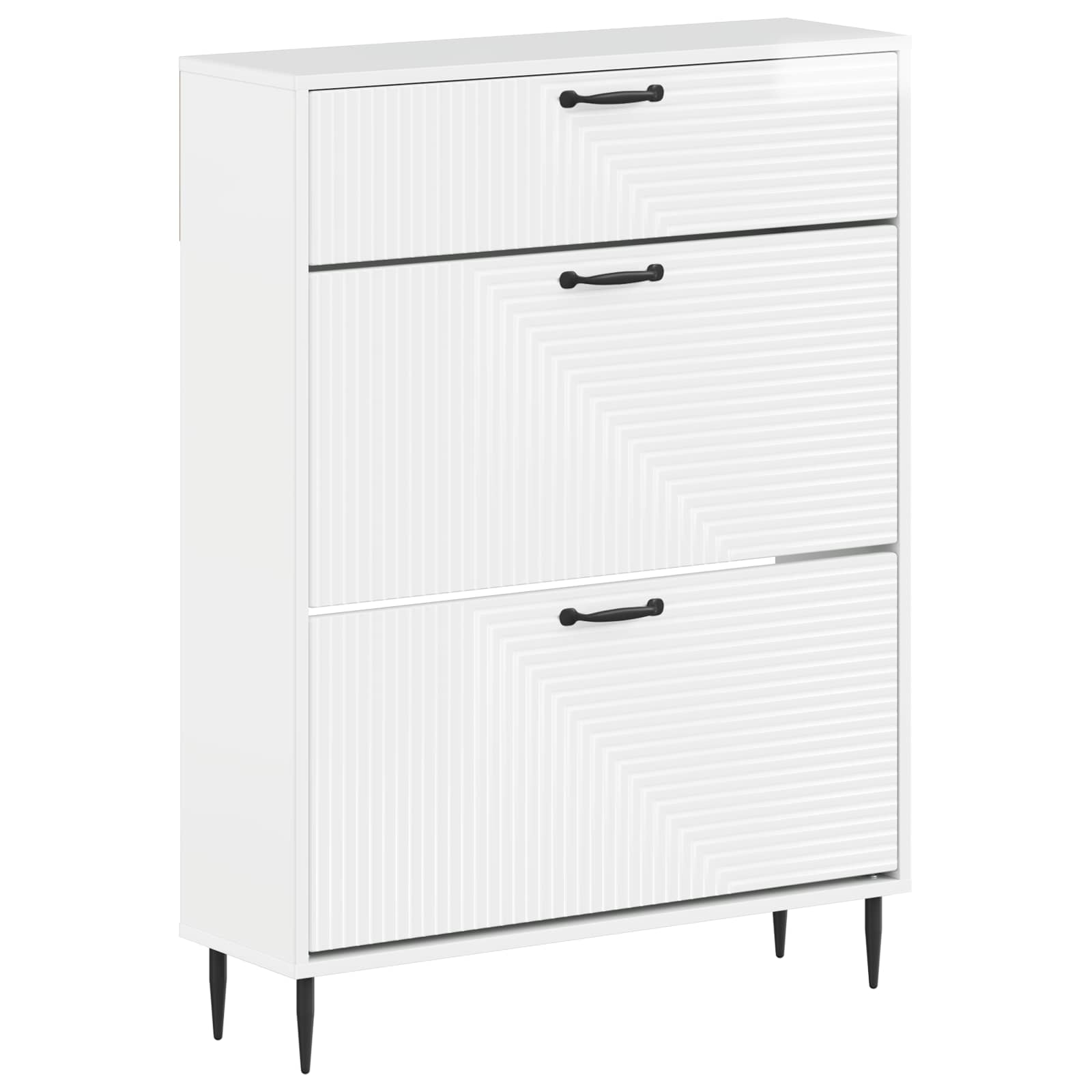 vidaXL Shoe Cabinet HAARLEM 78 x 24 x 103 cm Engineered Wood 2