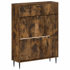 vidaXL Shoe Cabinet HAARLEM 78 x 24 x 103 cm Engineered Wood 2