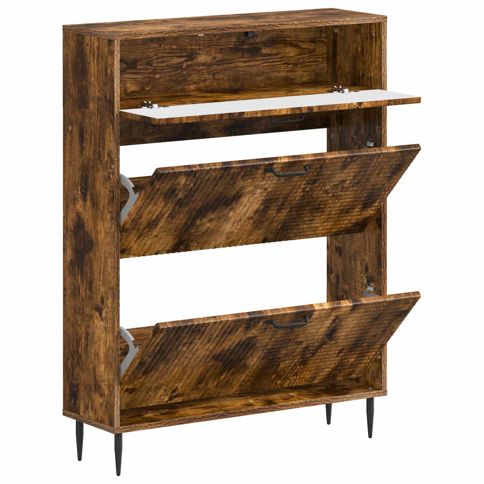 vidaXL Shoe Cabinet HAARLEM 78 x 24 x 103 cm Engineered Wood 3