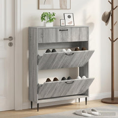 vidaXL Shoe Cabinet HAARLEM 78 x 24 x 103 cm Engineered Wood 1