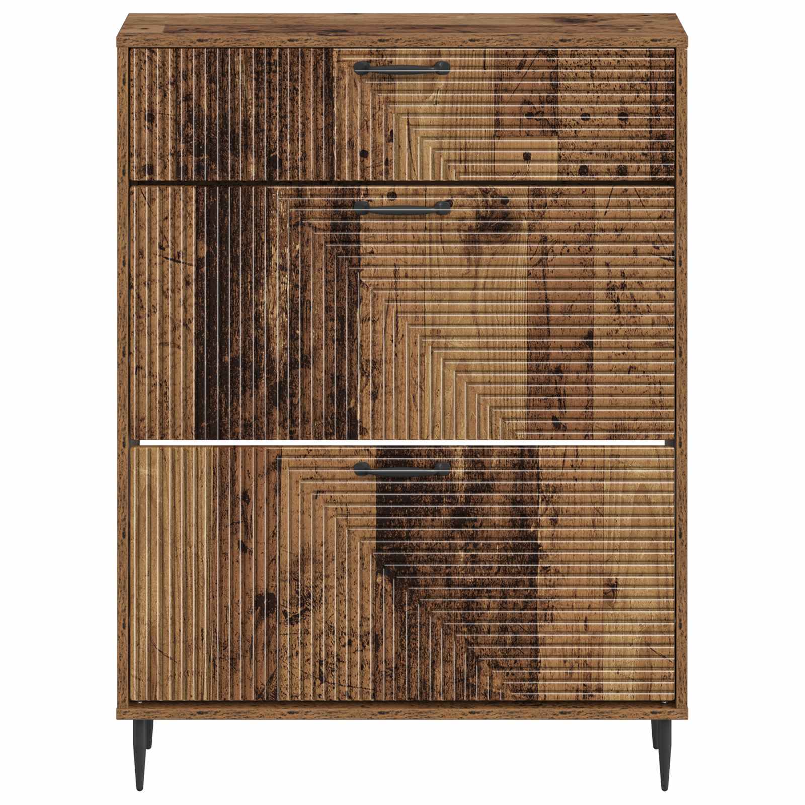 vidaXL Shoe Cabinet HAARLEM 78 x 24 x 103 cm Engineered Wood Old Wood 4