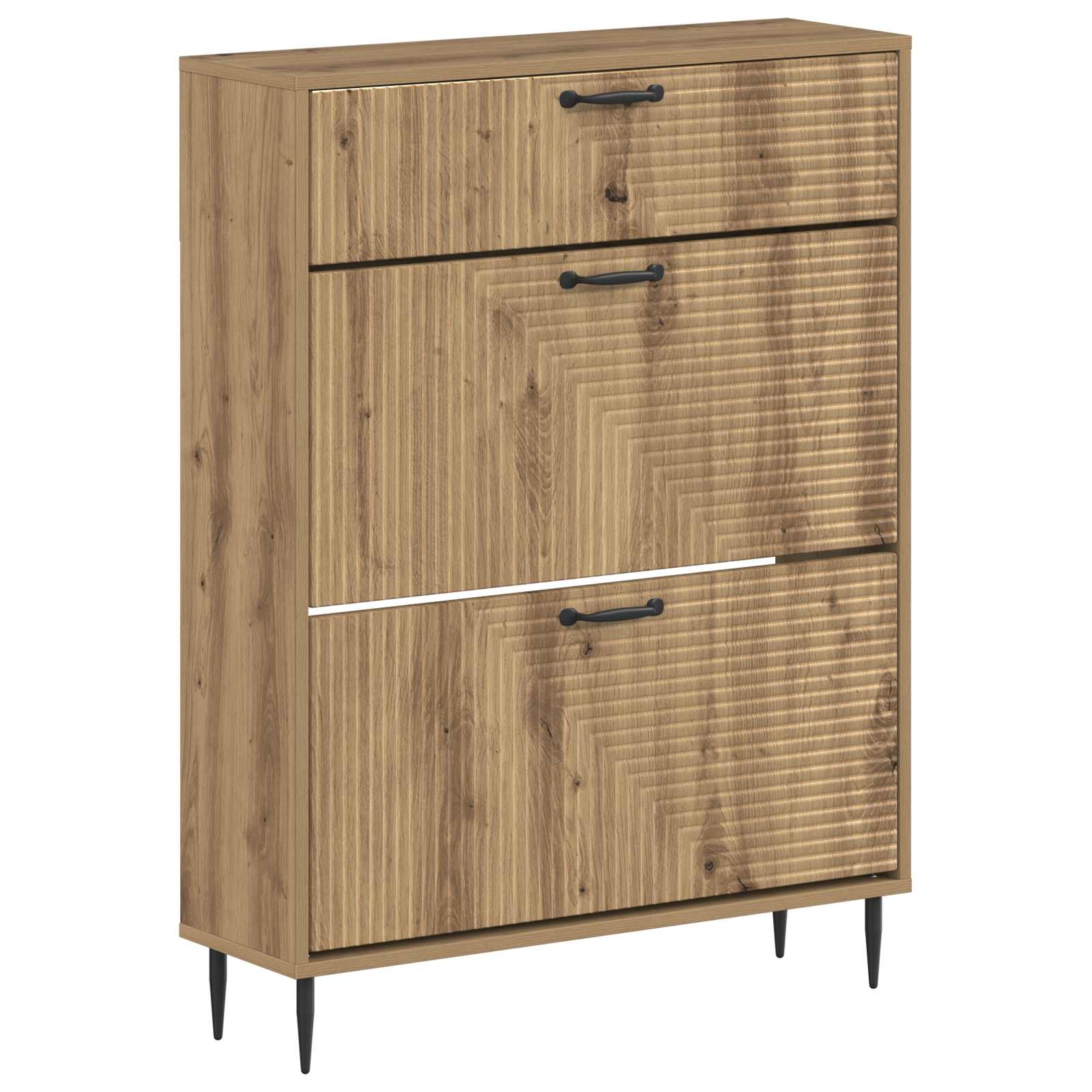vidaXL Shoe Cabinet HAARLEM 78 x 24 x 103 cm Engineered Wood 2