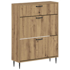 vidaXL Shoe Cabinet HAARLEM 78 x 24 x 103 cm Engineered Wood 2