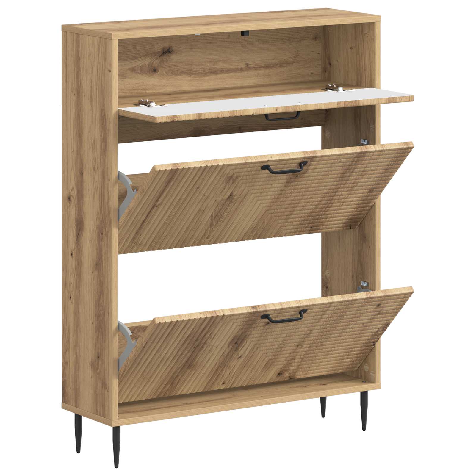 vidaXL Shoe Cabinet HAARLEM 78 x 24 x 103 cm Engineered Wood 3